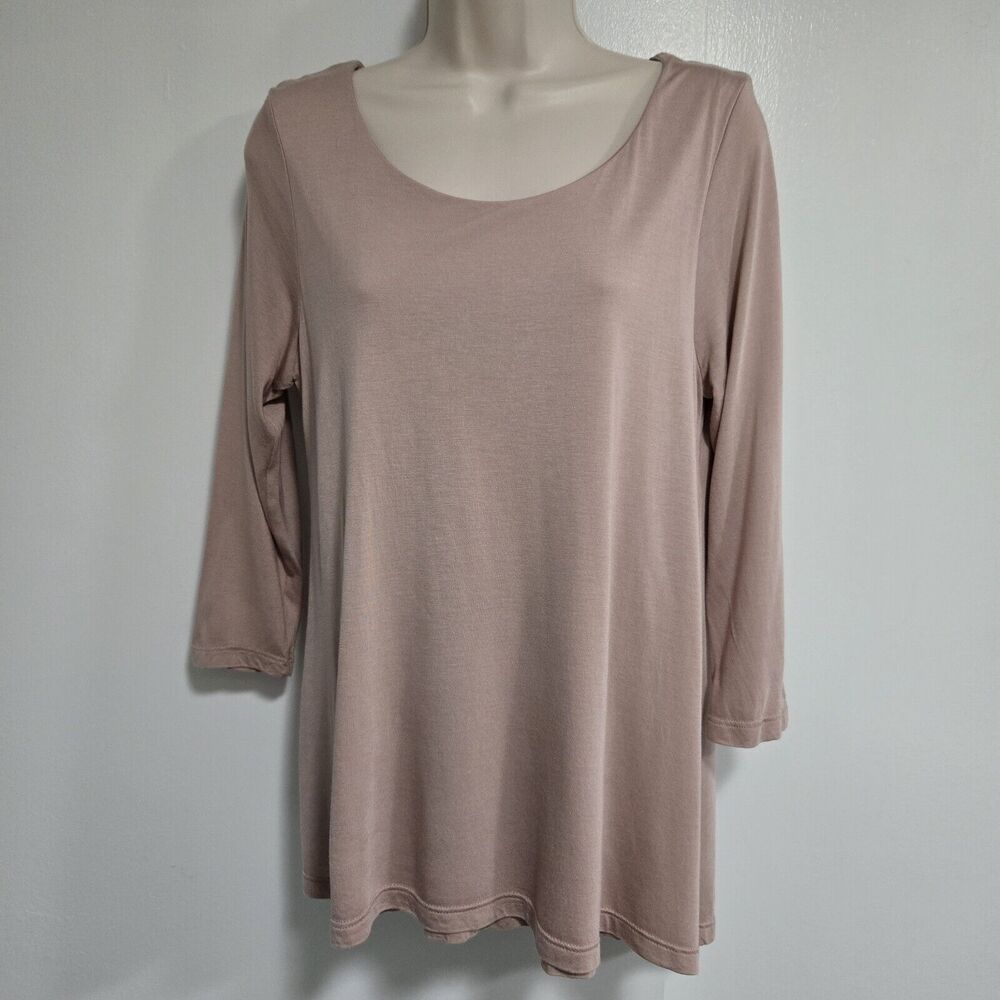 Pure J. Jill Size XS Blush Pink Rayon Blend Stretch Knit Tunic 3/4 Sleeves